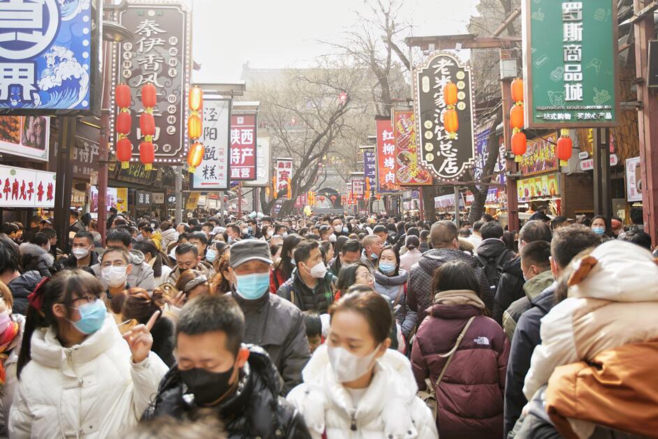 陕西西安:新春古城旅游热
